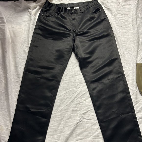 Black leather soft pants - Picture 1 of 2